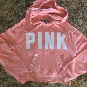 PINK Cropped Hoodie